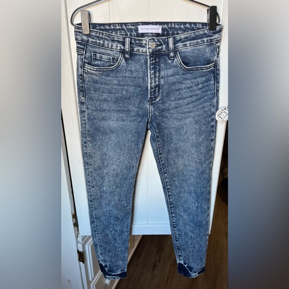 Flying Monkey Blue Skinny Jeans with Vintage Acid Wash - Picture 9 of 10